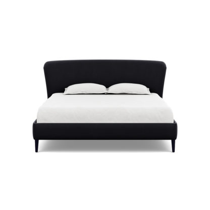 An Image of Heal's Darcey Bed Super King Varese Velvet Alchemilla Black Feet