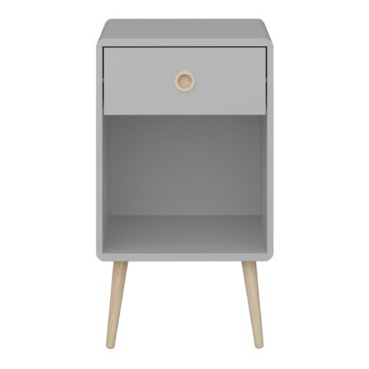 An Image of Softline 1 Drawer Bedside Table White