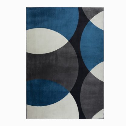 An Image of Abstract Geometric Circles Rug Abstract Circles Blush