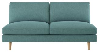 An Image of Habitat Teo 2 Seater Fabric Sofa - Teal