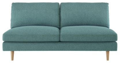 An Image of Habitat Teo 2 Seater Fabric Sofa - Teal