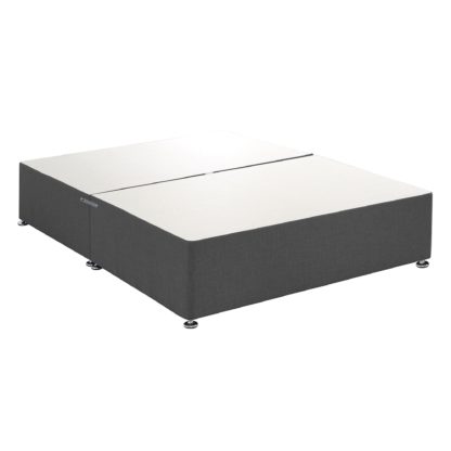 ffe43e5c302f3a6bee7b4b0f6d4d391648a7f204afe9629907987d71b96b5ada.jpg An Image of Universal Charcoal Linen Divan Base Grey
