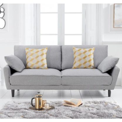 0016b26b5d3d4763c672937ee3c22b5ac612b7d92ab14dd39bbe416bc9875dd4.jpg An Image of Caropy Linen Fabric Upholstered 3 Seater Sofa In Grey