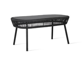An Image of Vincent Sheppard Loop Outdoor Coffee Table Black Rope