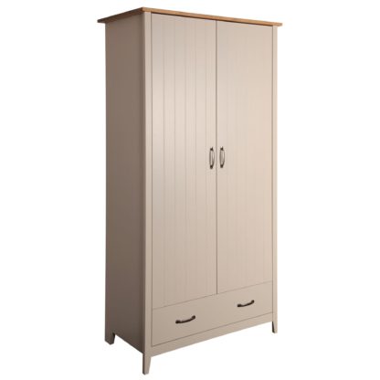 An Image of Norfolk Grey 1 Drawer Double Wardrobe Grey