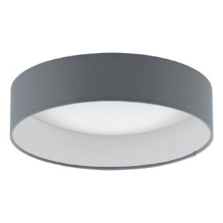 An Image of Eglo Palomaro Flush Ceiling Light - Anthracite