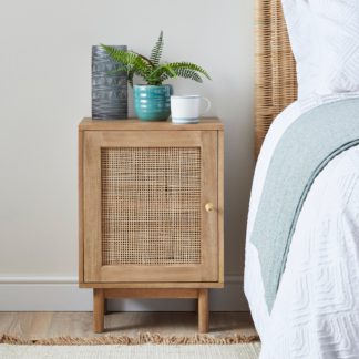 An Image of Indi Bedside Table Wood (Brown)