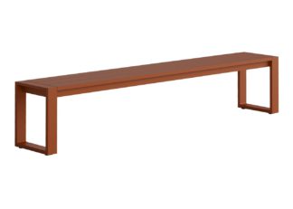 An Image of Case Eos Communal Outdoor Bench Rust