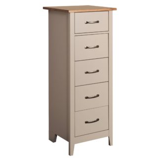 An Image of Norfolk Grey 5 Drawer Chest Grey