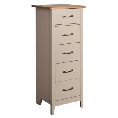 An Image of Norfolk Grey 5 Drawer Chest Grey