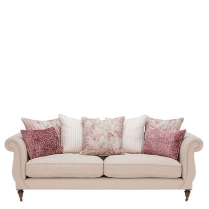 An Image of Drew Pritchard Atherton Pillow Back 4 Seater Sofa - Barker & Stonehouse