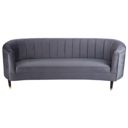 An Image of Manoza Fabric Upholstered 2 Seater Sofa In Charcoal
