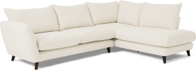 An Image of Elmira Right Hand Facing Corner Sofa, Ivory White Boucle