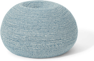 An Image of Pryia Indoor/Outdoor Cocoon Bean Seat, Blue