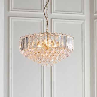 An Image of Vogue Tioga Gold 6 Light Pendant Fitting Brass