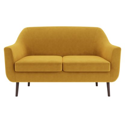 19b263ac1adc52da6f3364746e69088c7e4bfb89b49a65a262d27a1fb770bb9c.jpg An Image of Eddie Eco Velvet 2 Seater Compact Tub Sofa Olive (Green)