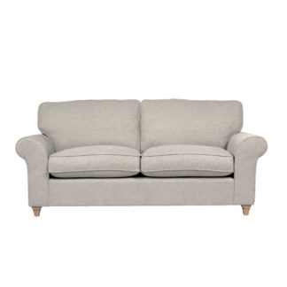 An Image of Rosa Fabric 3 Seater Sofa Grey