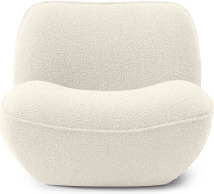An Image of Sete Accent Armchair, Whitewash Boucle