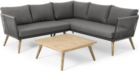 An Image of Garden Corner Lounge Set, Grey