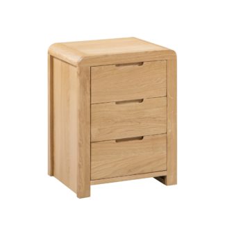 An Image of Curve Bedside Table Brown