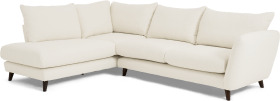 An Image of Elmira Left Hand Facing Corner Sofa, Ivory White Boucle