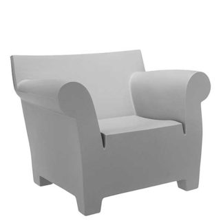 An Image of Kartell Bubble Armchair Light Grey