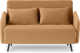 An Image of Hettie Small Sofa Bed, Apricot Velvet