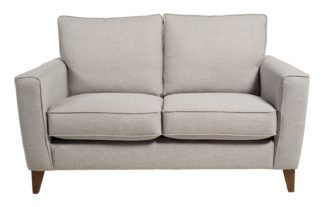 An Image of Habitat Aspen 2 Seater Fabric Sofa - Silver