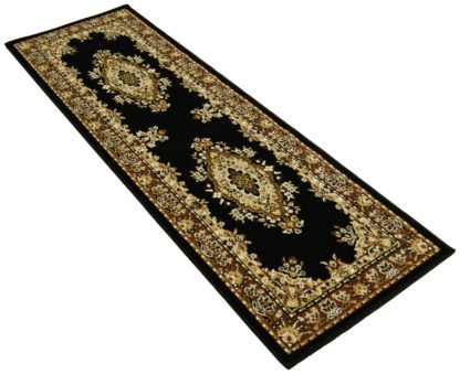 An Image of Maestro Traditional Runner 67x300cm - Black.