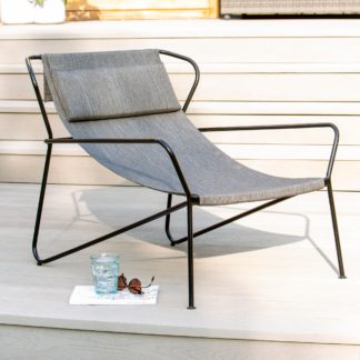 An Image of Riga Garden Lounge Chair Black