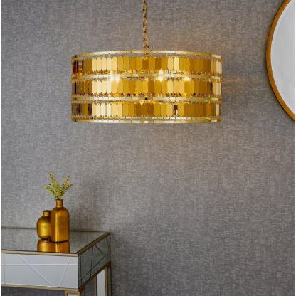 An Image of Vogue Sabetha 5 Light Pendant Fitting Chrome