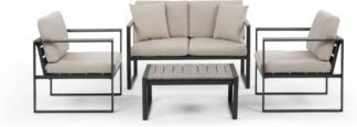 An Image of Catania Garden Lounge Set, Grey and Polywood