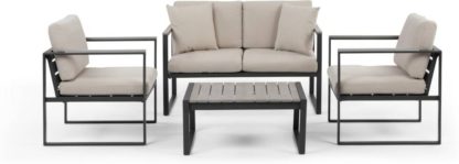 2ff5d751751ef7fb3be2affccfc5f77456276e0cc6a2a4291f57cd04e22e1986.jpg An Image of Catania Garden Lounge Set, Grey and Polywood