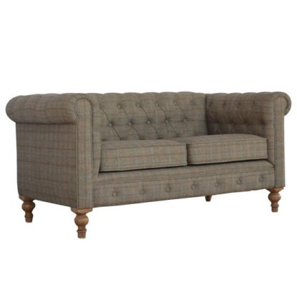 328c6037985f7421fb3942155956e4908b8cedbf785628c44db59feb77a00a49.jpg An Image of Trenton Fabric 2 Seater Chesterfield Sofa In Multi Tweed