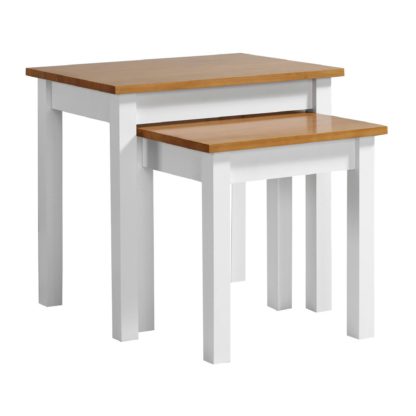 An Image of Ludlow White Nest of Tables White/Brown