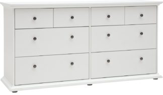 An Image of Habitat Heathland 4+4 Drw Wide Chest of Drawers - White