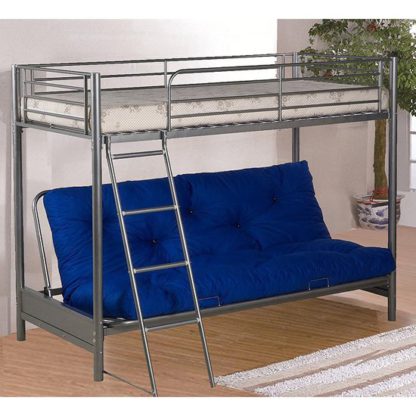 33c83f0bafcbc0dd778f269808bc02a453af73567e20b1459f48d7bcd2260aa7.jpg An Image of Awoka Futon Metal Bunk Bed In Silver