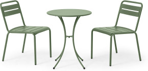 An Image of Emu 2 Seat Bistro Set, Green Powder-Coated Steel