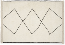 An Image of Fifie Berber-Style Wool Rug, Large 160 x 230cm, Off White
