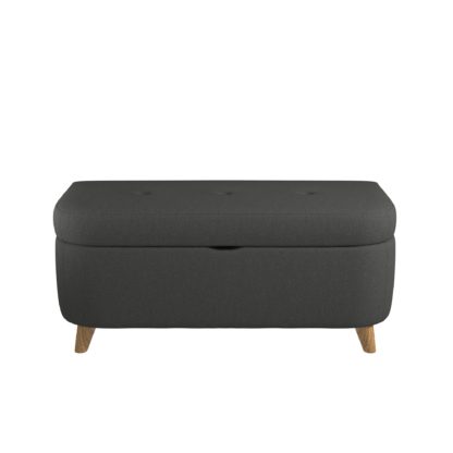 An Image of Halston Velvet Ottoman Blue