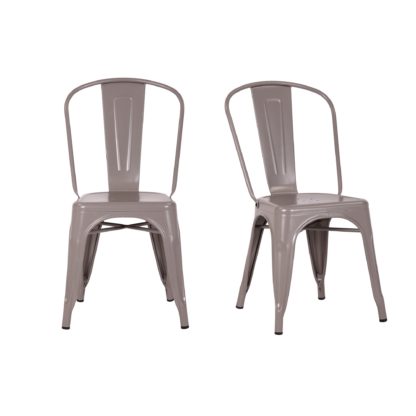 An Image of Daxton Set of 2 Metal Chairs Black