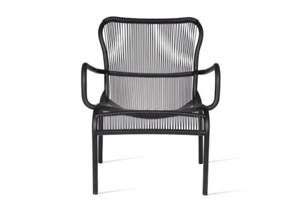 An Image of Vincent Sheppard Loop Outdoor Lounge Chair Black