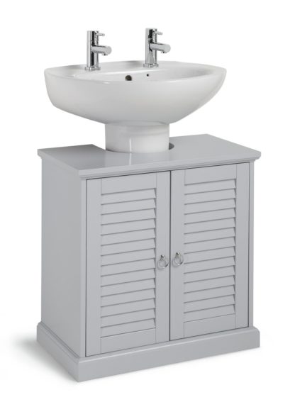 An Image of Habitat Le Marais Louvered Under Sink Unit - Grey