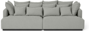 An Image of Laurin 3 Seater Sofa, Frost Grey Linen