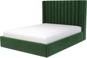 An Image of Cory King Size Ottoman Storage Bed, Lichen Green Cotton Velvet