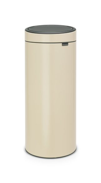 An Image of Brabantia 30 Litre Touch Bin - Almond