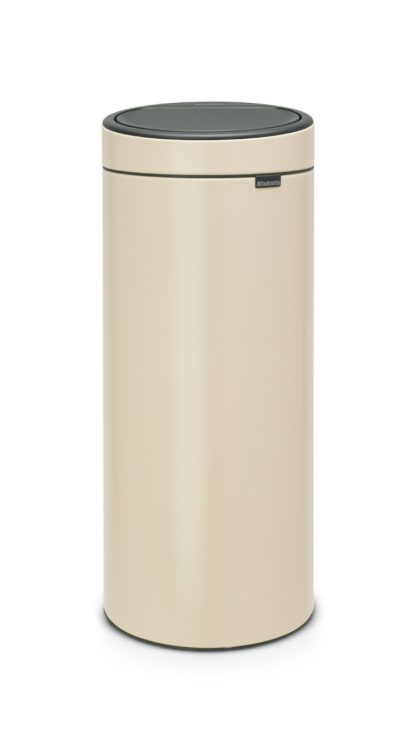 An Image of Brabantia 30 Litre Touch Bin - Almond