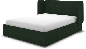 512dabbe10924347e462db3c34b2625962407de00d7022b07914ae3f4ca93ec4-1.jpg An Image of Ricola Super King Size Bed with Storage Drawers, Bottle Green Velvet