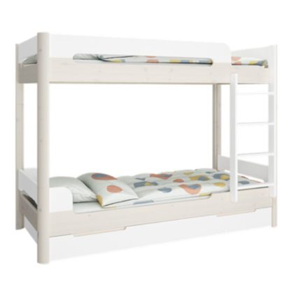 5413e12a9ed1d2cc1df77b2a04e4bdc21646015ae71c7c80b16c04b06b900706.jpg An Image of Oniria Wooden Bunk Bed With Guest Bed In Whitewash White