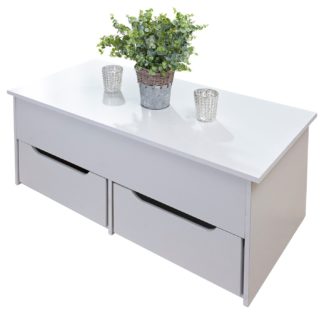 An Image of Ultimate Storage 2 Drawer Lifting Coffee Table - White
